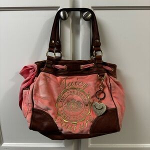 Juicy Couture Pink Velvet Purse 2002 Y2K Vintage
